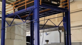 Instalación de plataforma montacoches 4 columnas en Málaga